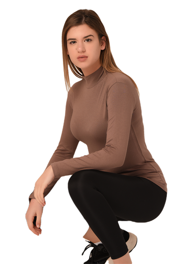 Yarım Balıkçı Uzun Kollu Viskon Vizon Body