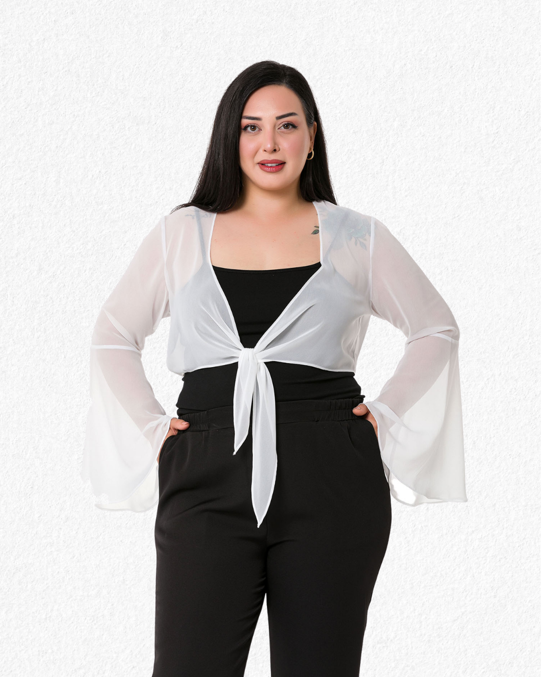 Büyük beden bolero, kimono ve kap