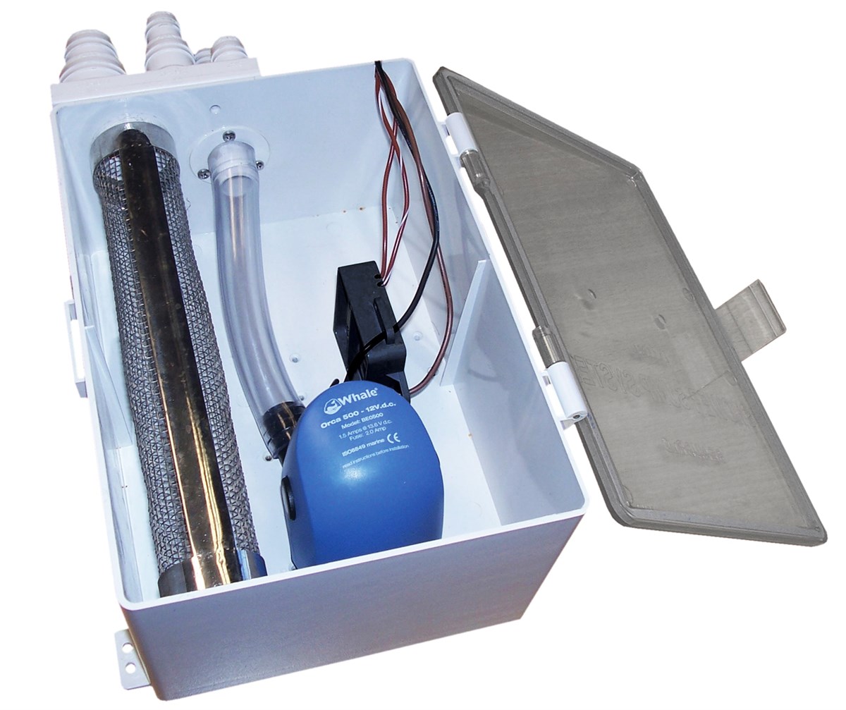 Whale Gri su pompa tank kiti 500 GPH, 12 Volt