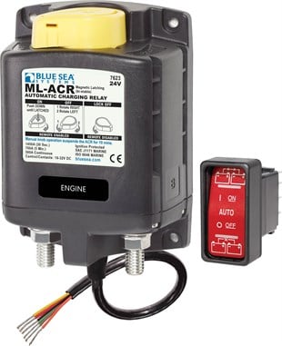 Blue Sea Solenoid ML500A Otomatik Şarj Rölesi 24V - 7623-BSS/Kesiciler için