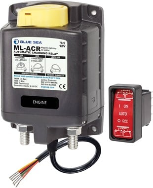 Blue Sea Solenoid ML500A Otomatik Şarj Rölesi 12V - 7622-BSS/Kesiciler için
