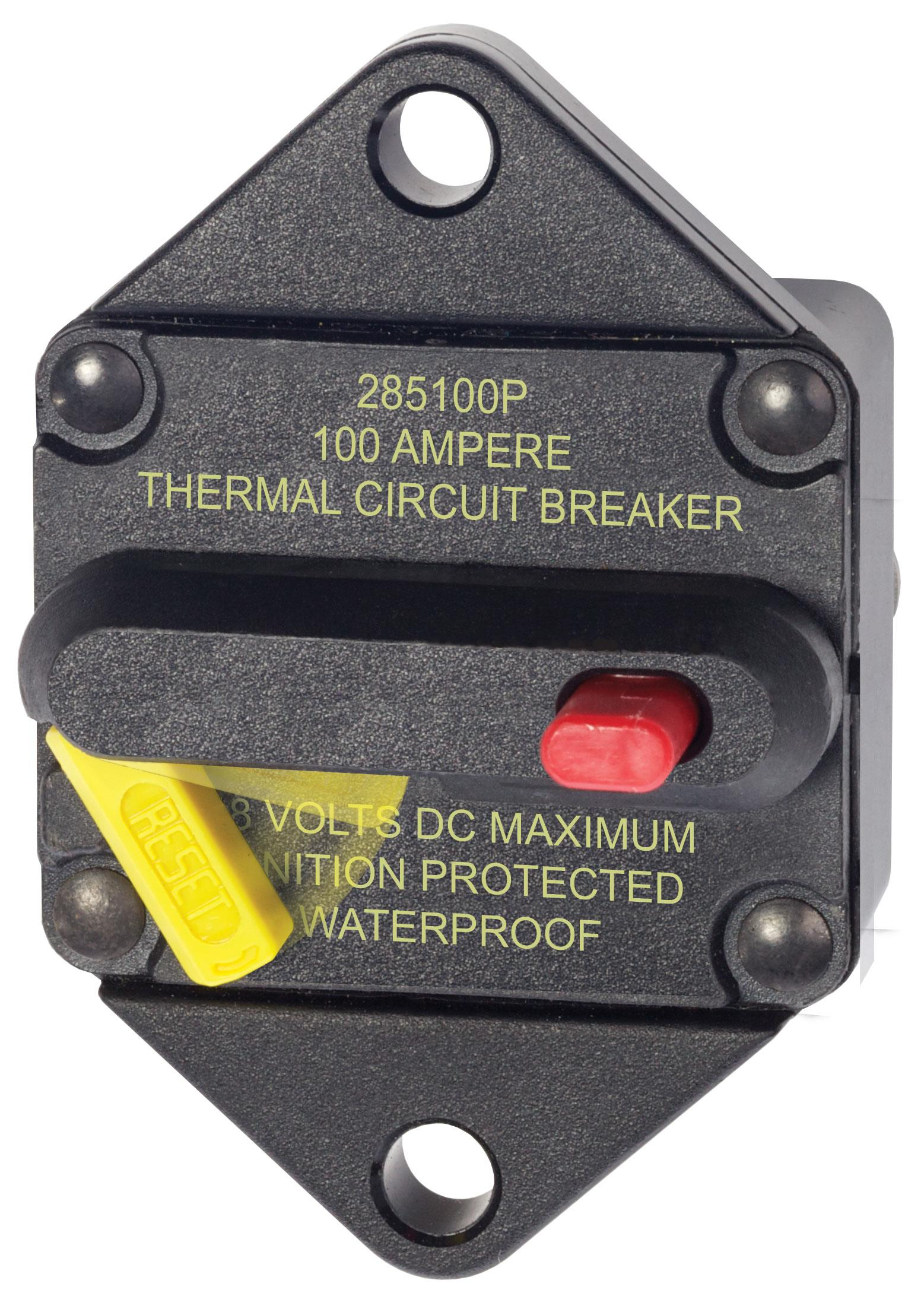 Blue Sea 285 Series Panel-Mount Breaker 100A - 7087-BSS