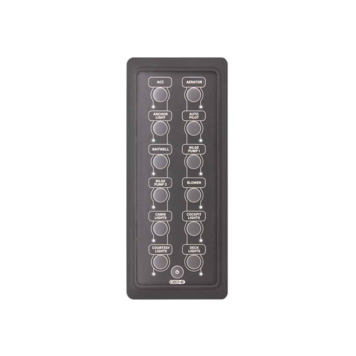 CZone Su Geçirmez Tuş Takım 12lı - Dik - 2x6 - 80-911-0164-00/CZONE ve NMEA için