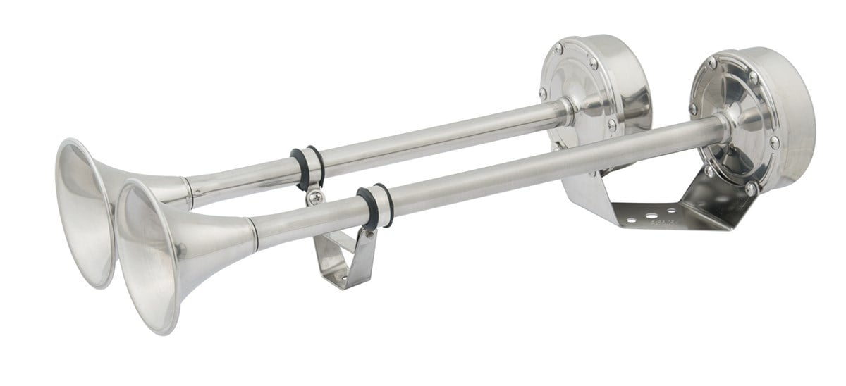 Marinco Çiftli Elek. Korna,Krom(47cm) Kaplama 12V