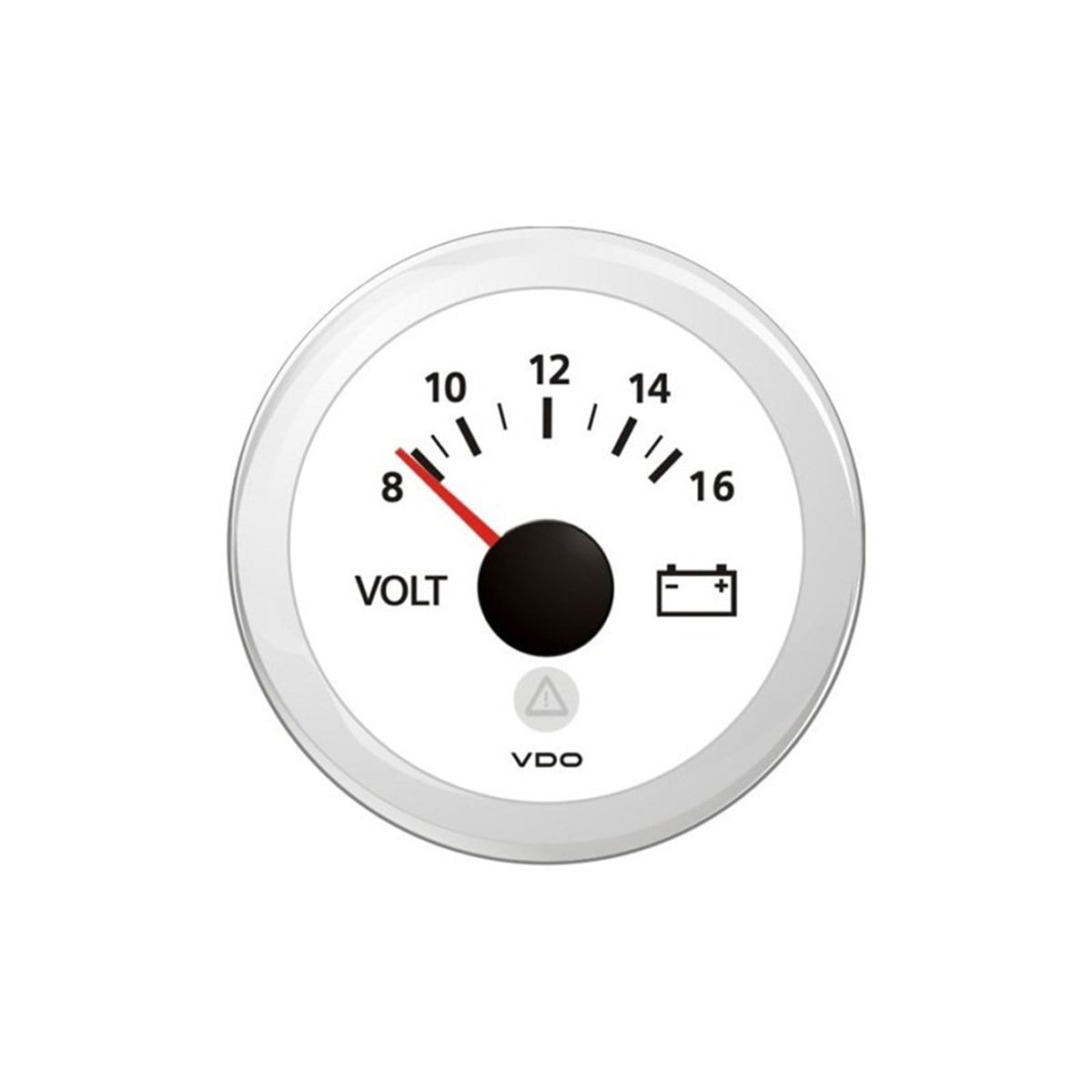 VDO VL Voltmetre 8-16V Beyaz 52mm