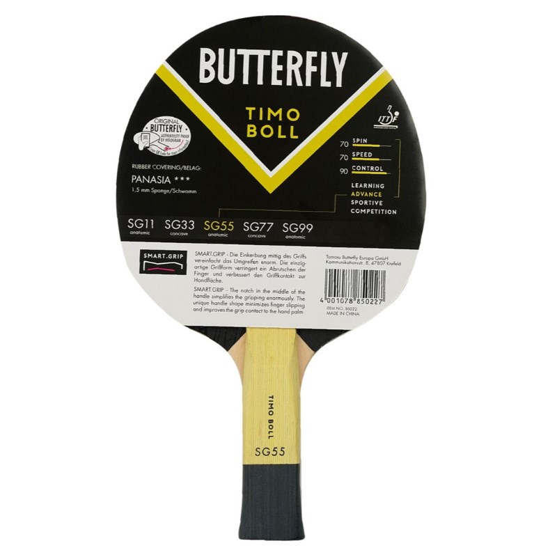 BUTTERFLY TT-BAT TIMO BOLL SG77 P.P Raket 85022S