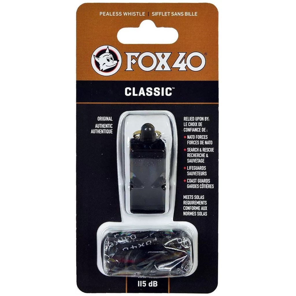 FOX 40 CLASSIC SAFETY DÜDÜK İPLİ SİYAH 9903-0008