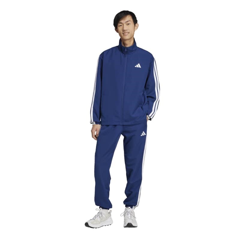 Adidas M 3S WV TT TS Erkek Mavi Eşofman Takımı JC5391