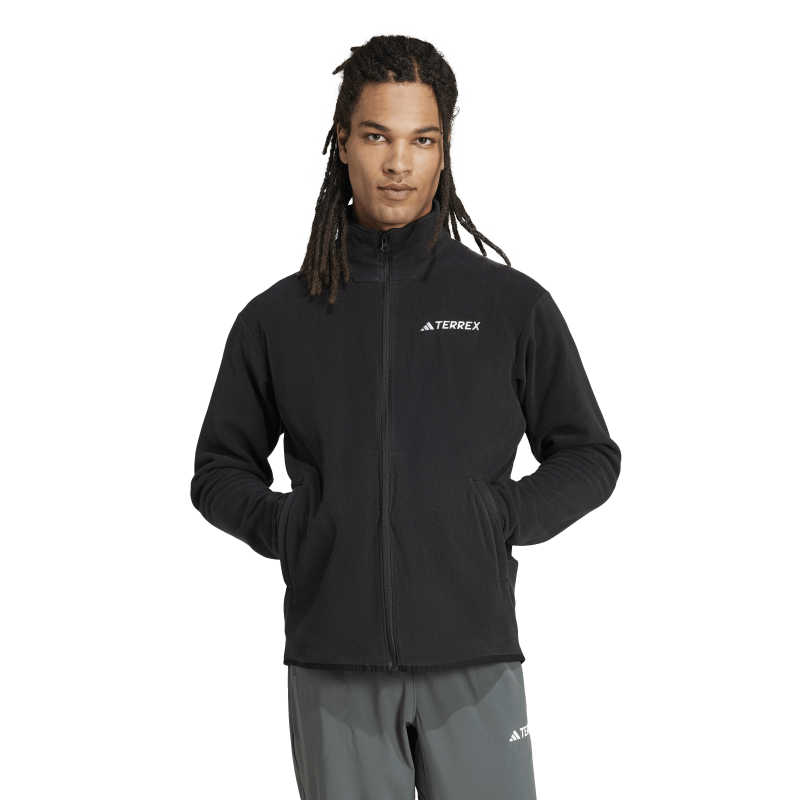 Adidas MT ESS FZ FL Tam Fermuarlı Siyah Erkek Polar JP0795