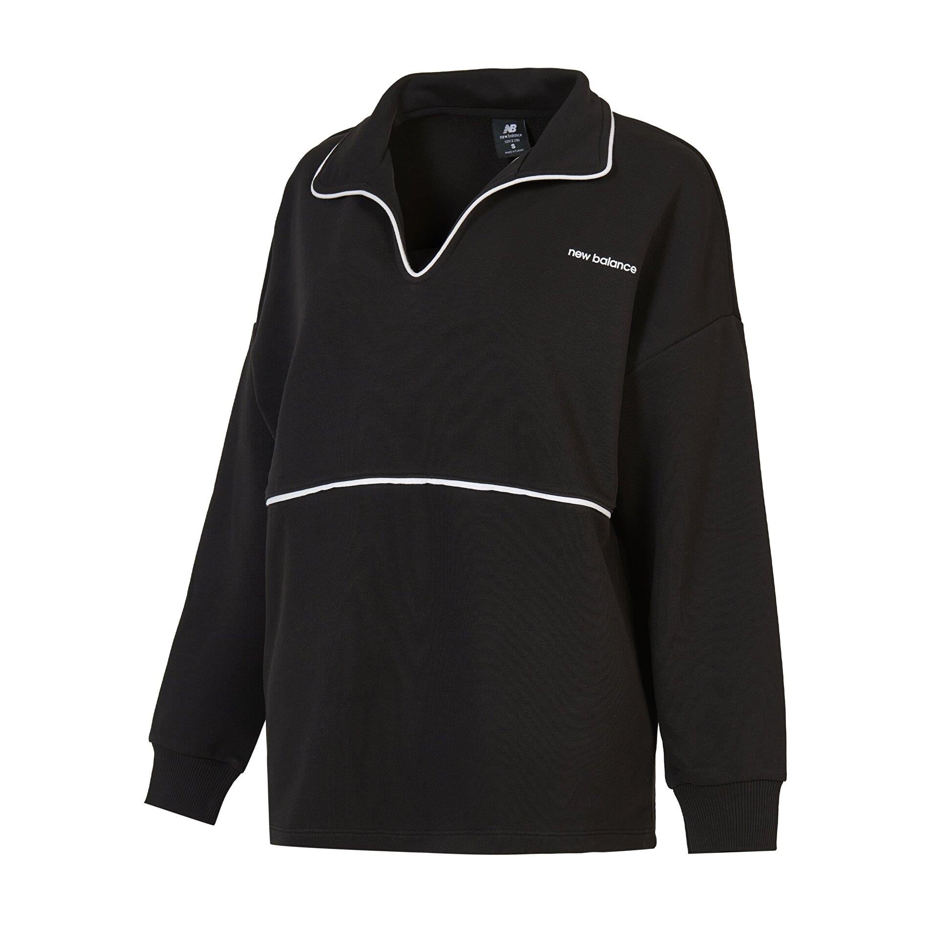 New Balance LifeStyle Kadın Siyah Sweatshirt WNC3402