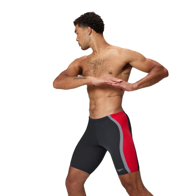 SPEEDO SOLID SPLICE JAM AM BLK/RED MAYO 8-A000156003