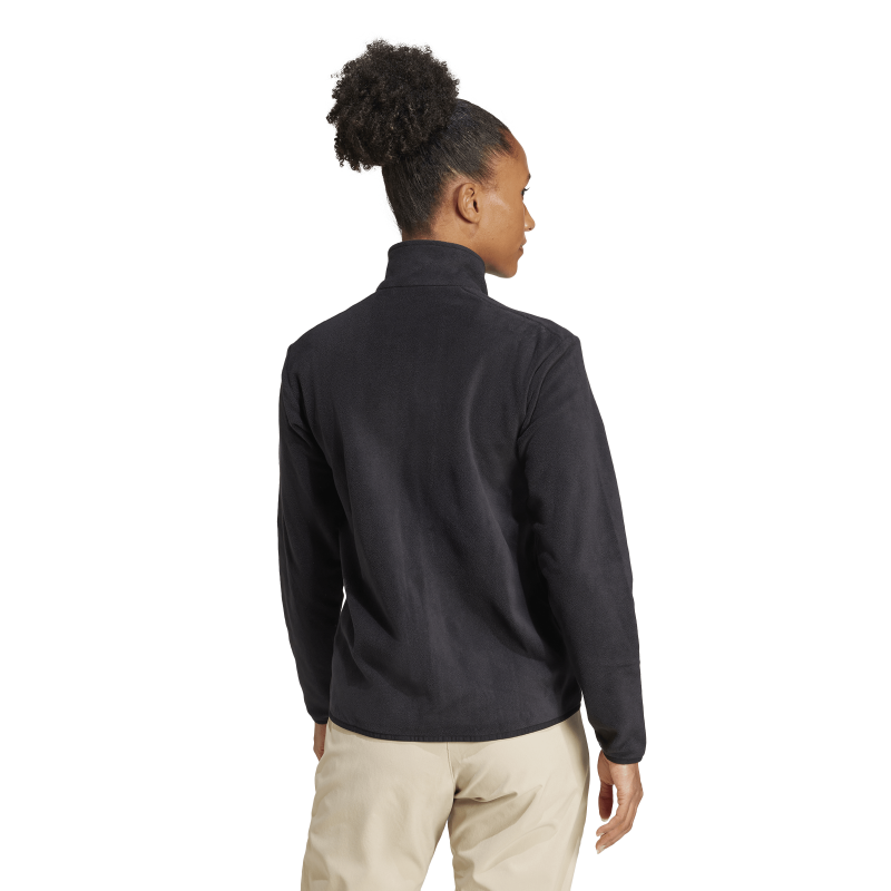 Adidas W MT ESS FZ FL Kadın Siyah Fermuarlı Polar JP0800