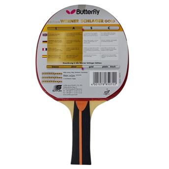 BUTTERFLY WERNER SCHLAGER GOLD P.P.RAKET 85072