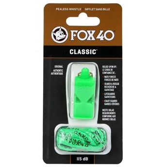 FOX 40 CLASSIC SAFETY DÜDÜK İPLİ NEON YEŞİL 9903-1408