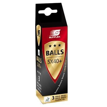 SUNFLEX TT-BALL 40+. WHT.3 PCS.ITTF MASA TENİS TOPU 3 STAT 33306