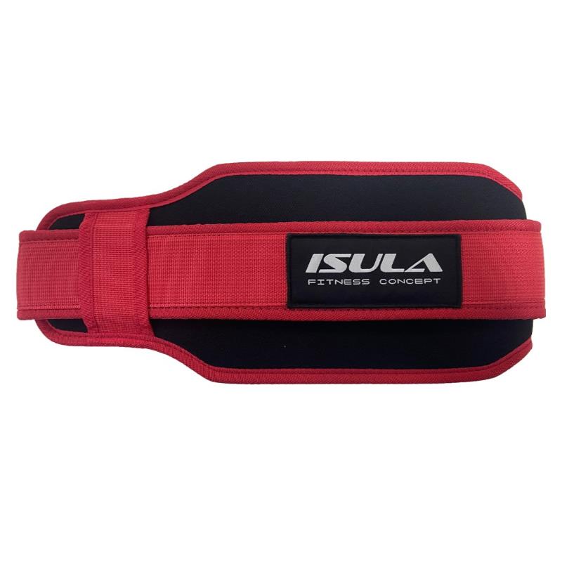 ISULA WEIGHT LIFTING BELTS-RED/ BLACK