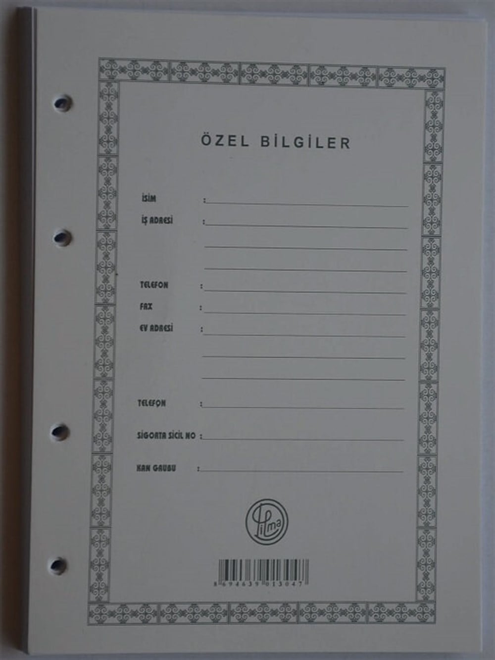CARİ HESAP KLASÖRÜ A4 YEDEĞİ