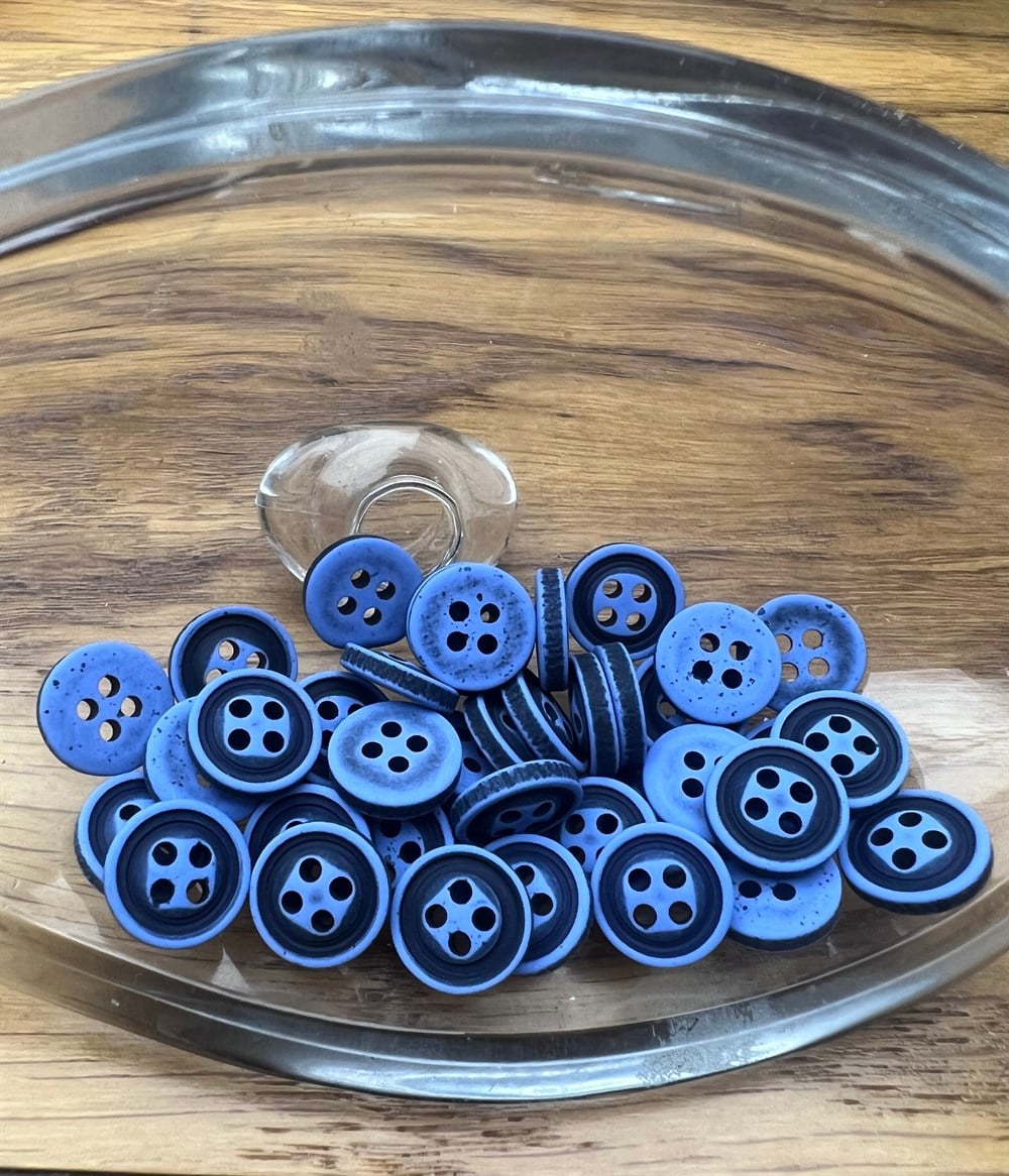 Eskitme model 18 Boy Mavi-Lacivert Düğme