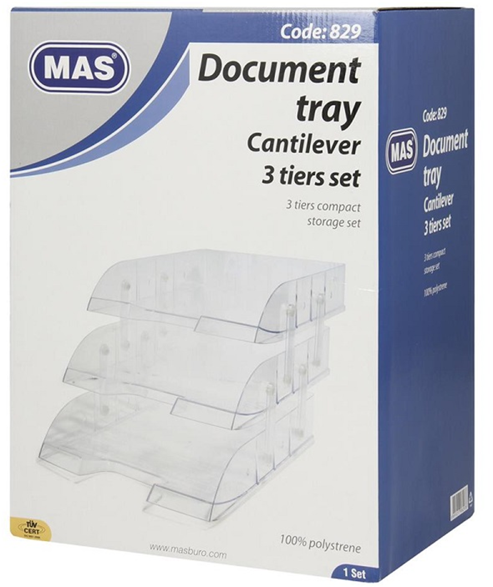 MAS 829 EVRAK RAFI MAFSALLI 3 LÜ ŞEFFAF