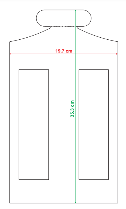 Gömlek Ara Kartonu 19,5x35 Pencereli Kroma Karton 500 Adet
