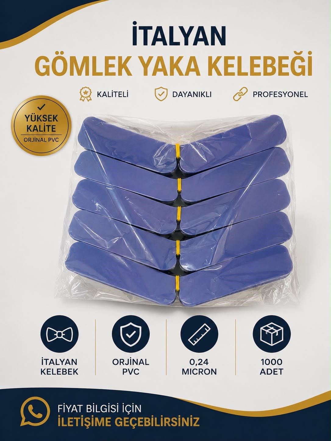 Gömlek Yaka Kelebeği İtalyan (1000 Adet)