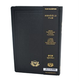 Ece Ajandası 2023 Ticari Koleksiyonu Anadolu 17 x 25 cm Siyah