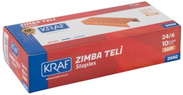 KRAF ZIMBA TELİ 24/6 SARI 1000 Lİ 255G 10 PAKET