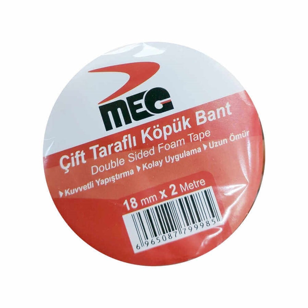 BANT ÇİFT TARAFLI KÖPÜKLÜ 10mmX2m
