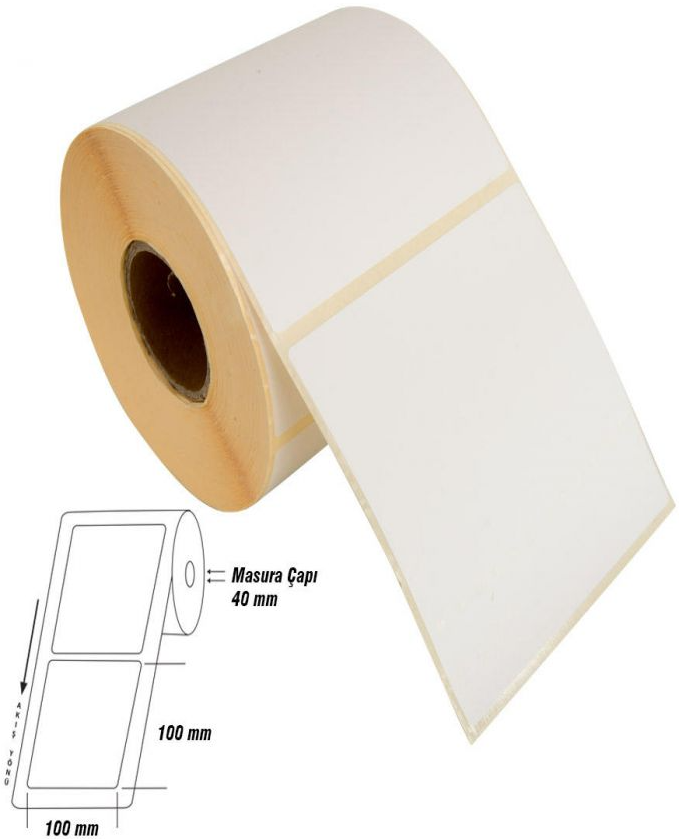 Barkod Etiket 100X100 Termal 600 Adet