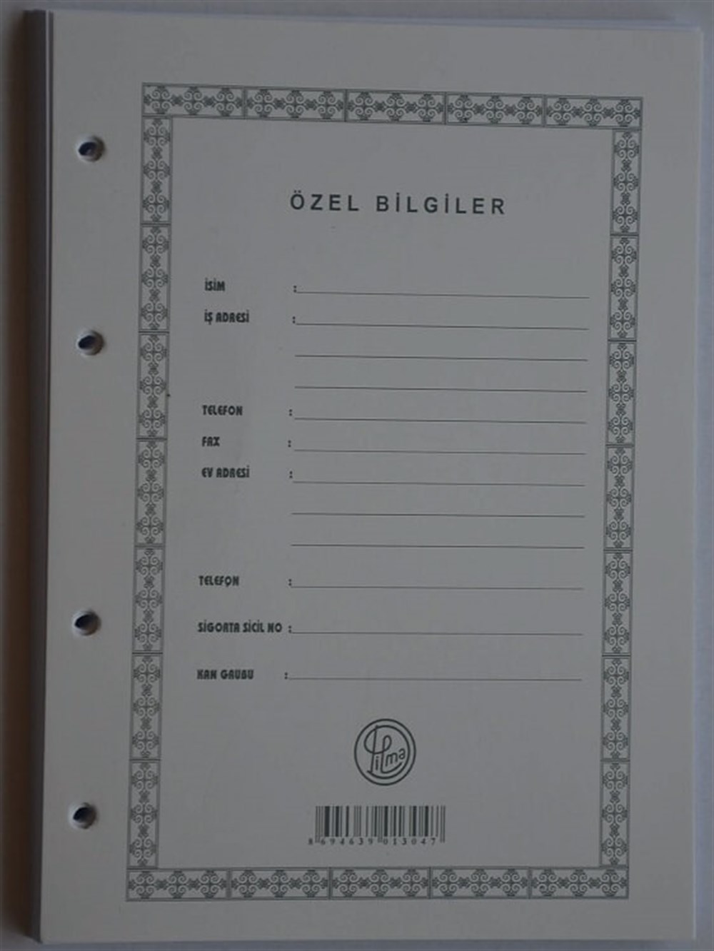 CARİ HESAP KLASÖRÜ A4 YEDEĞİ