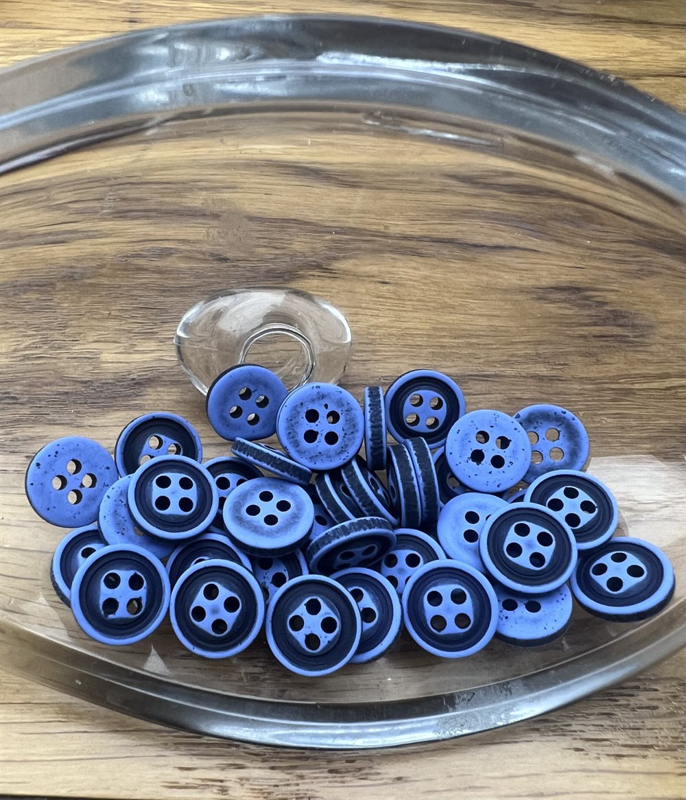 Eskitme model 18 Boy Mavi-Lacivert Düğme