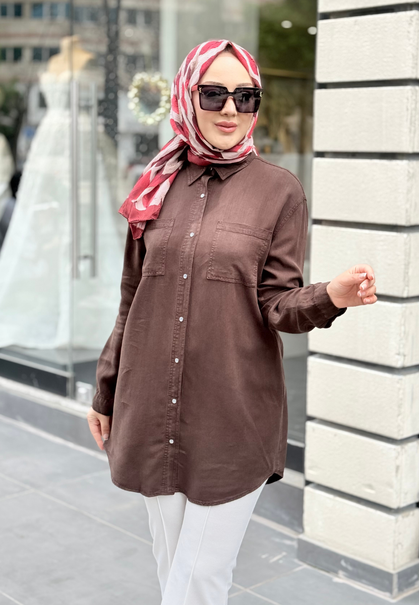 Acı Kahve Clean Tensel Gömlek