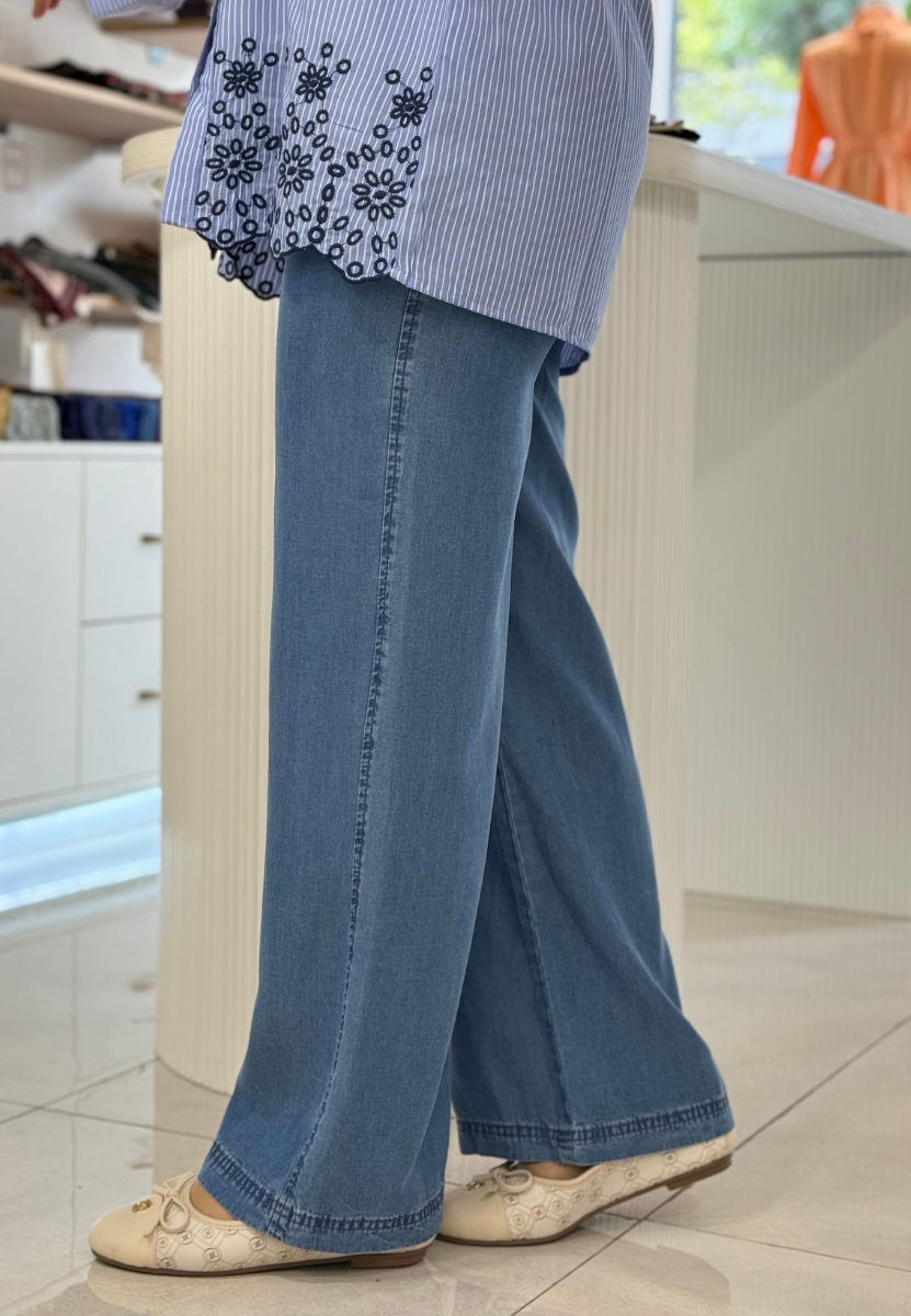 Açık Mavi Tensel Pantolon