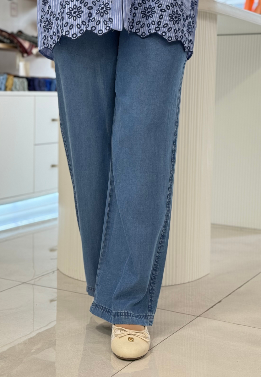 Açık Mavi Tensel Pantolon