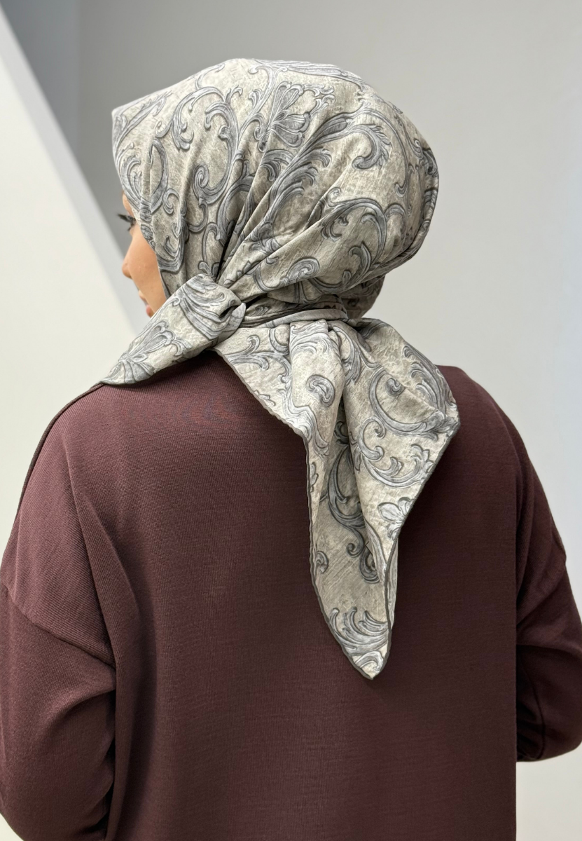 Antrasit Brokar Eşarp 