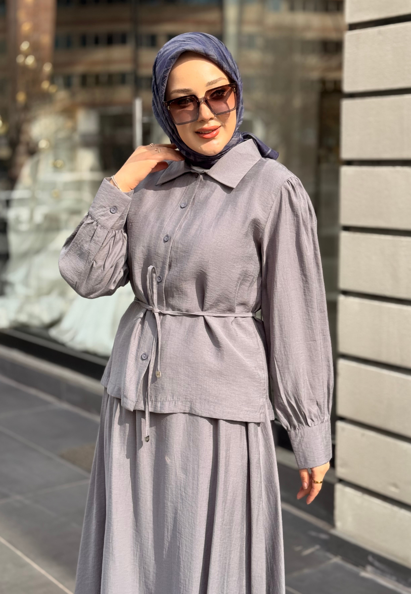 Antrasit Lyocell Etekli Takım