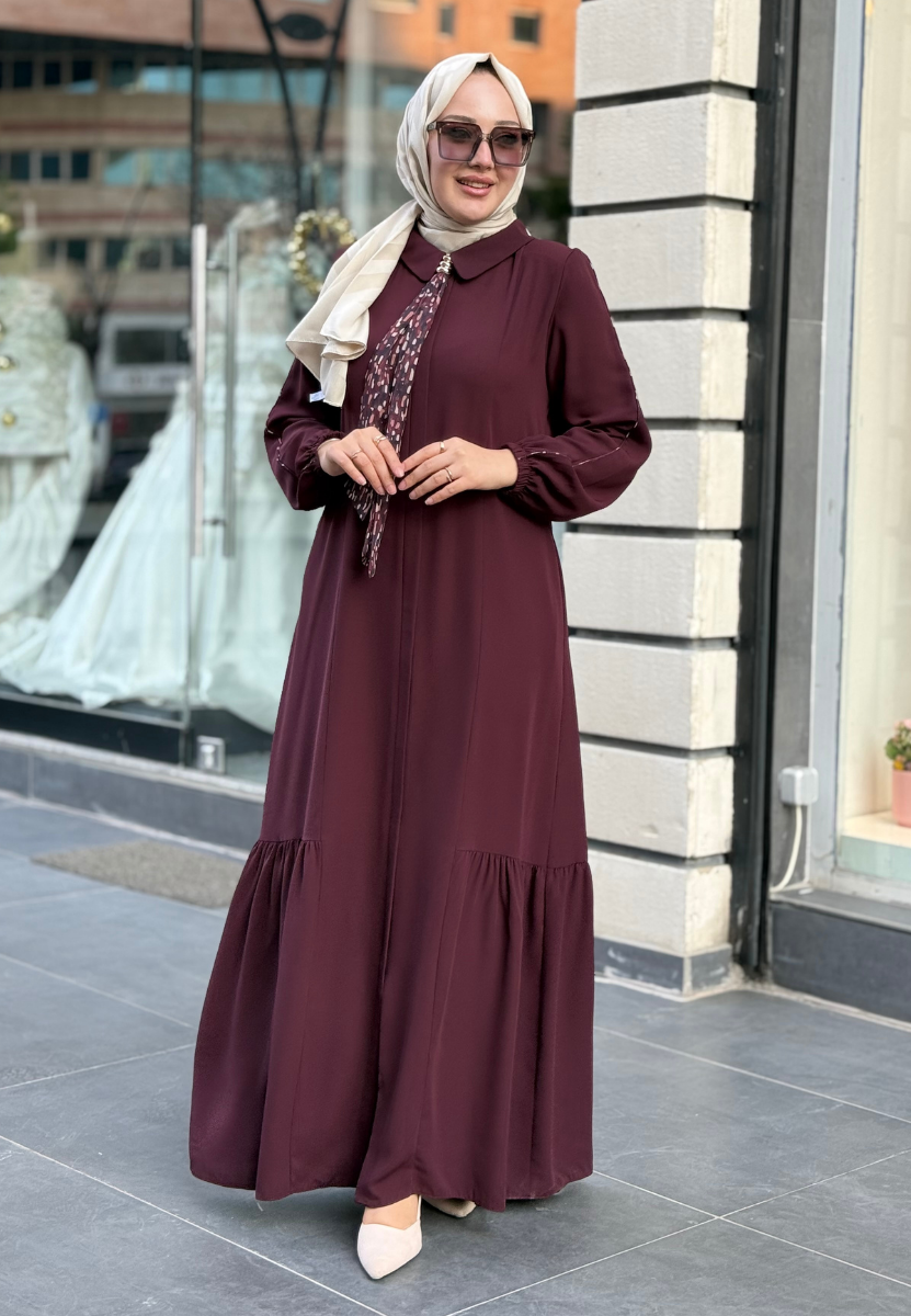 Mürdüm Fularlı Ferace