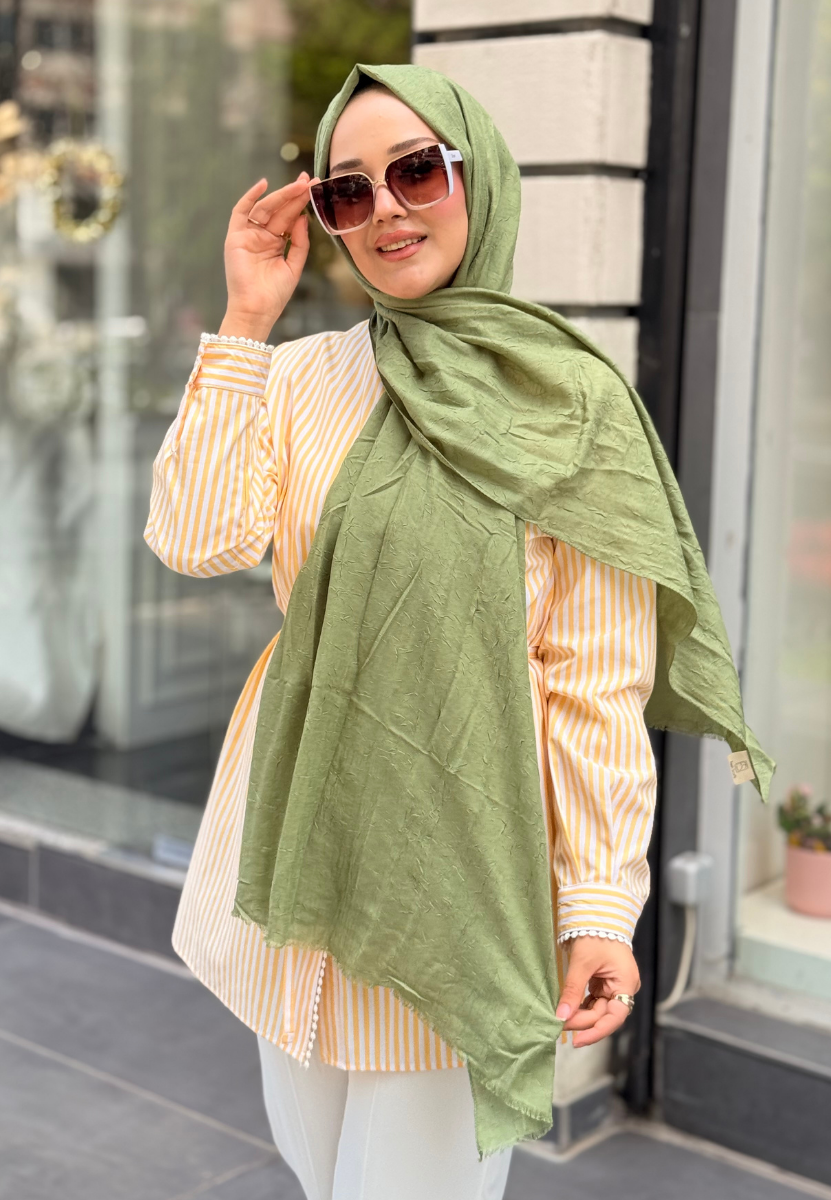 Çağla Yeşili Soft Bambu Şal 