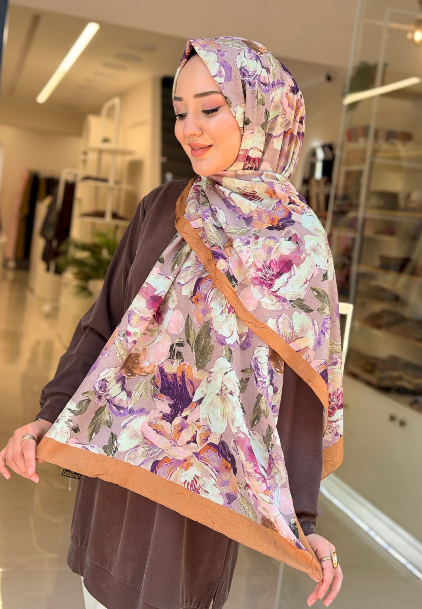 Camel Gelincik Kraş Şal