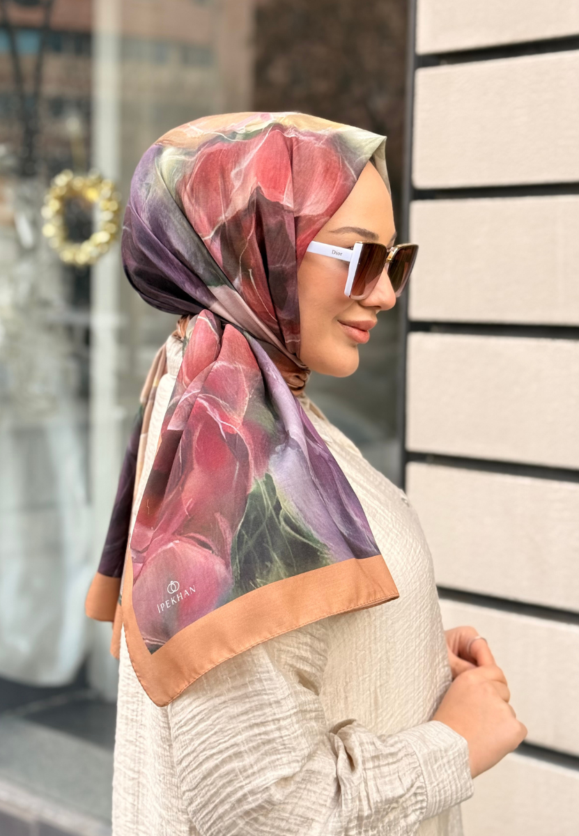 Camel Rose Pamuk Şal