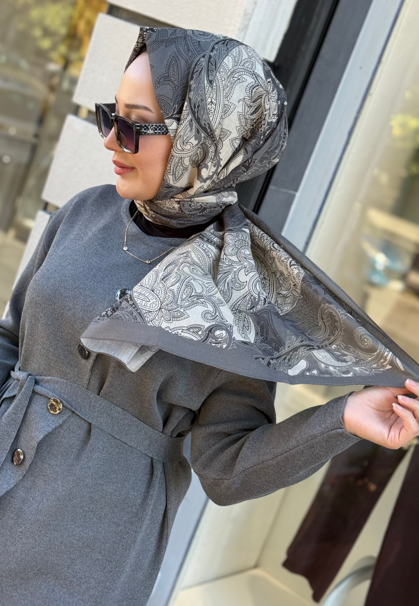 Darıa Desen Antrasit Şal
