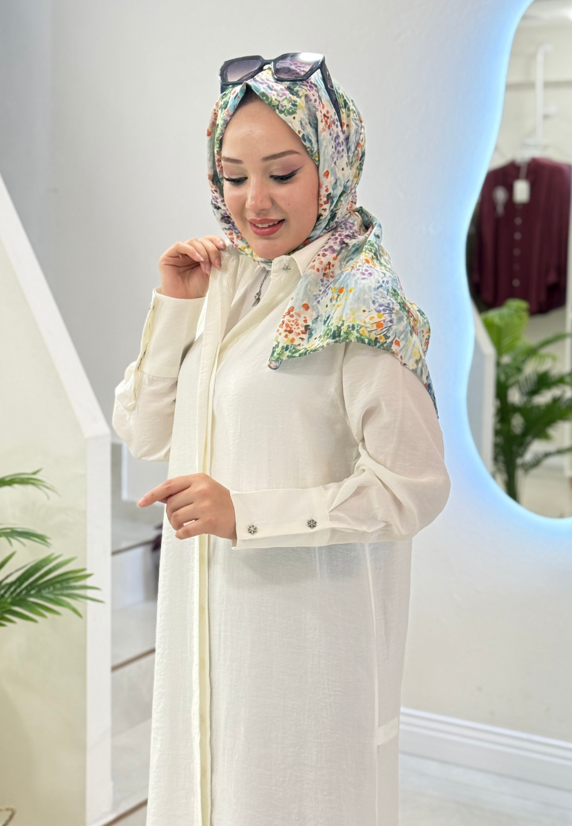 Ekru Violet Tunik