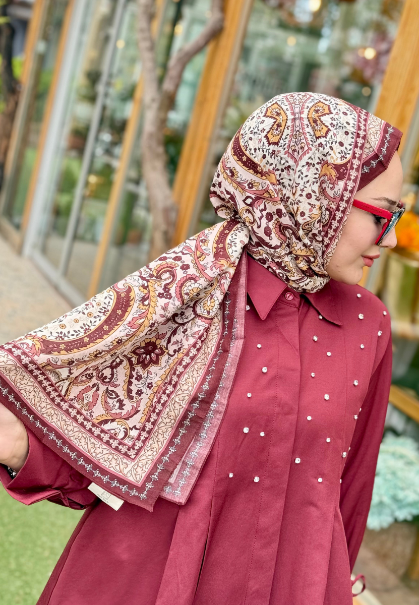 Elegant Vişne Şal