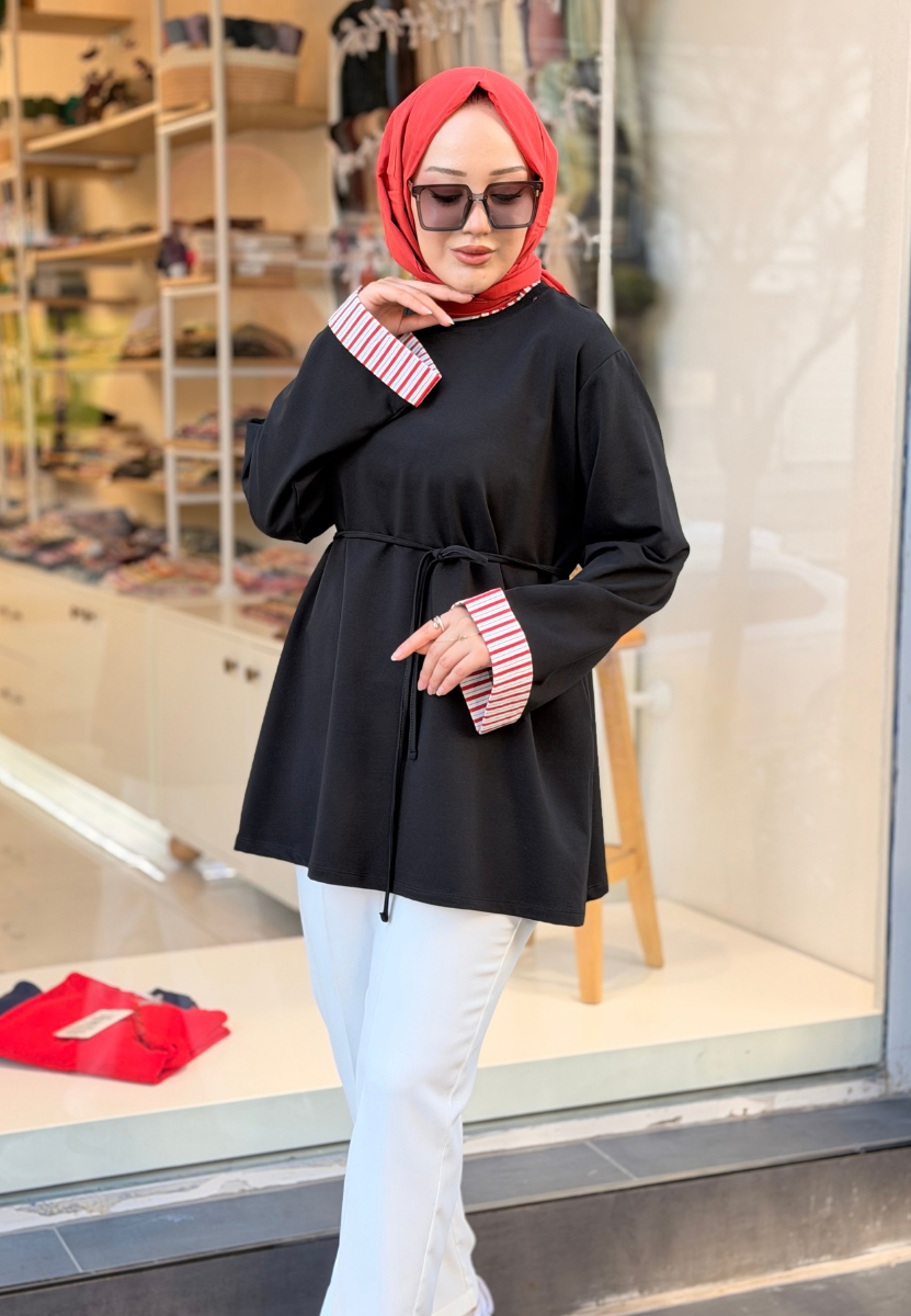 Elia Siyah Sweat