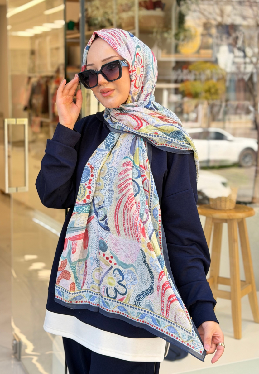 Eloria Mavi Rami Şal