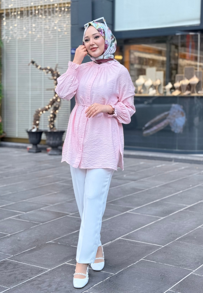 Elsa Uçuk Pembe Gömlek