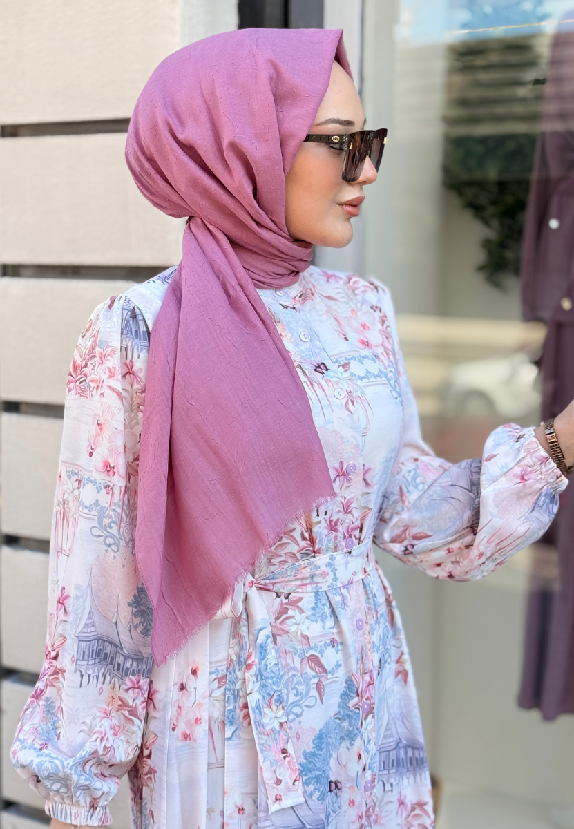 Gül Pembe Bambu Şal