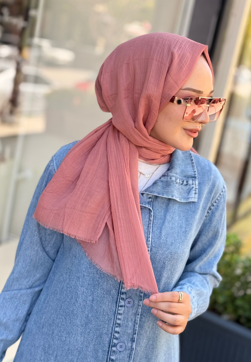 Gül Pembe Dubai Premium Şal