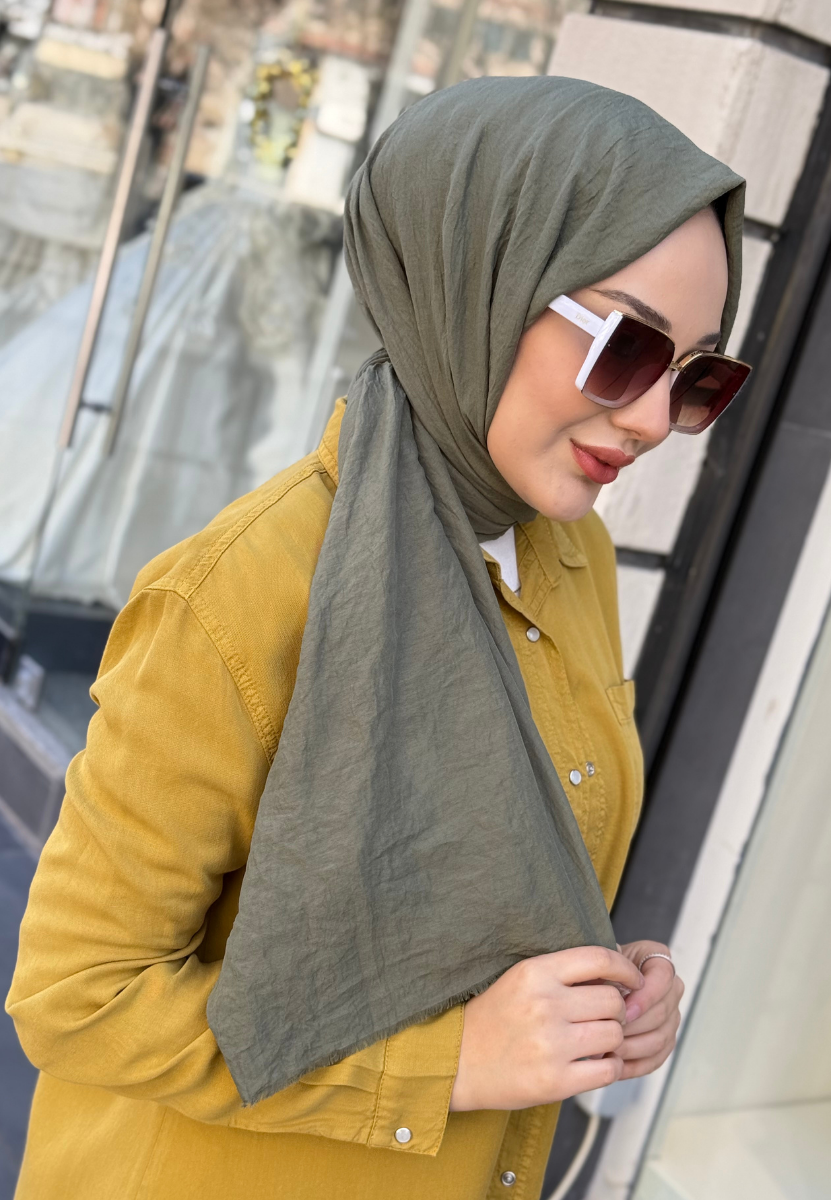 Haki Soft Bambu Şal 