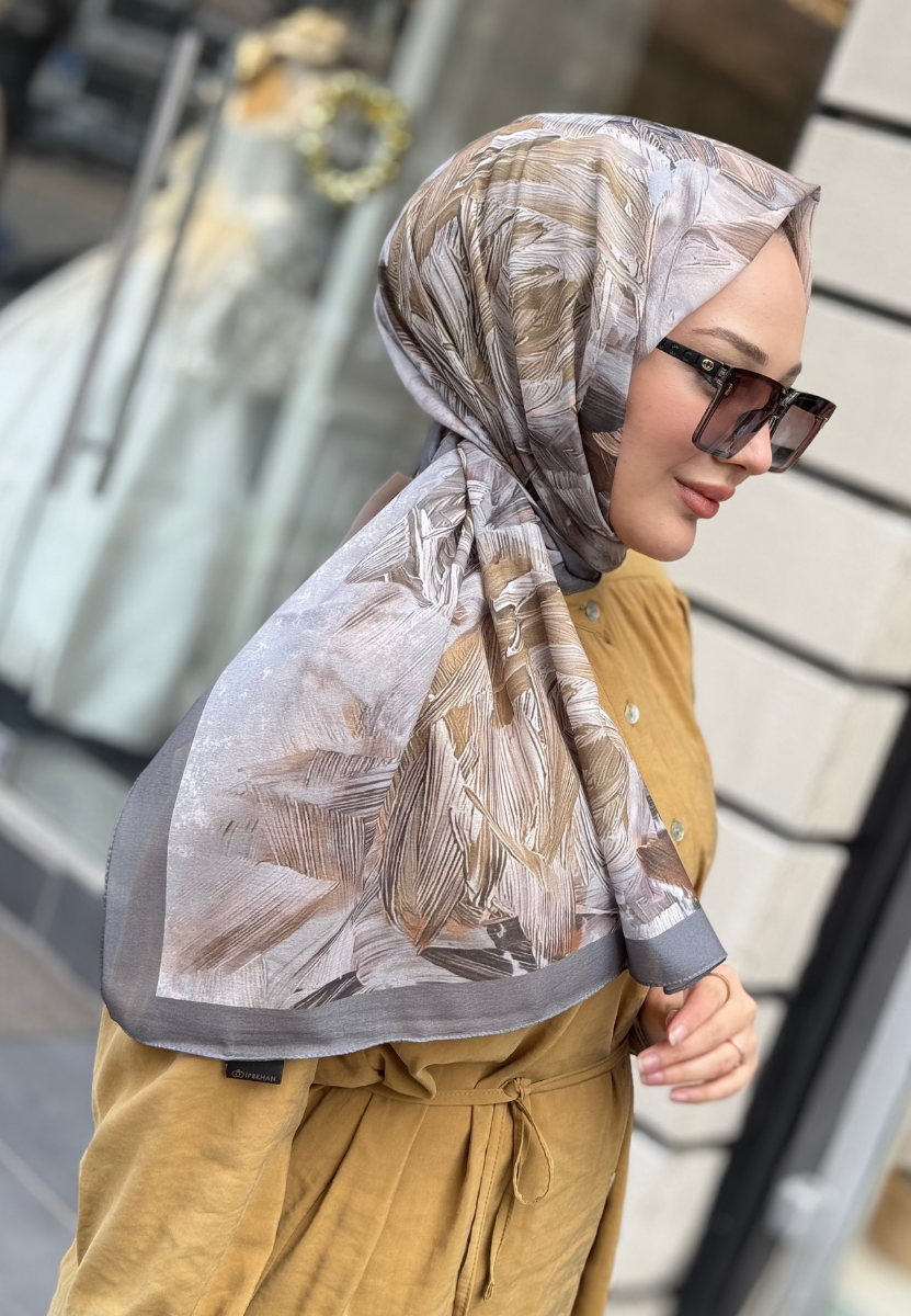 Antrasit Native Desen Şal